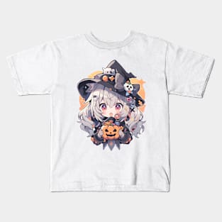 Kawaii Anime Halloween Kids T-Shirt